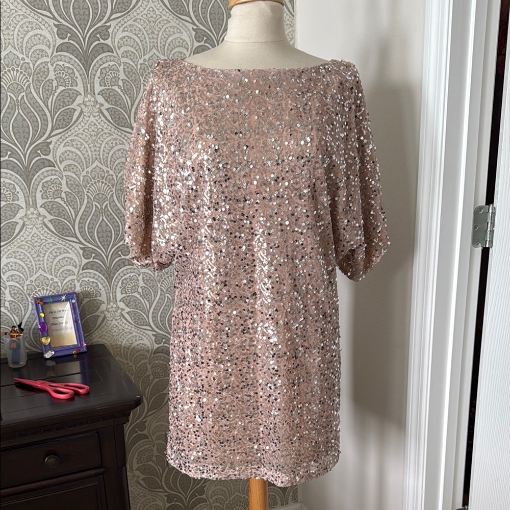 NV Couture Sequin Pink Dress size 6